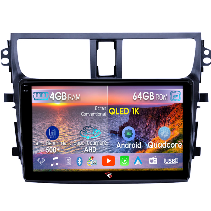 Navigatie dedicata Suzuki Celerio 2015-2018, 4GB RAM 64GB ROM, Octacore, Android 14, Display QLED 1K 9", Carplay&Android Auto, SIM 4G, Ventilator Activ [1]