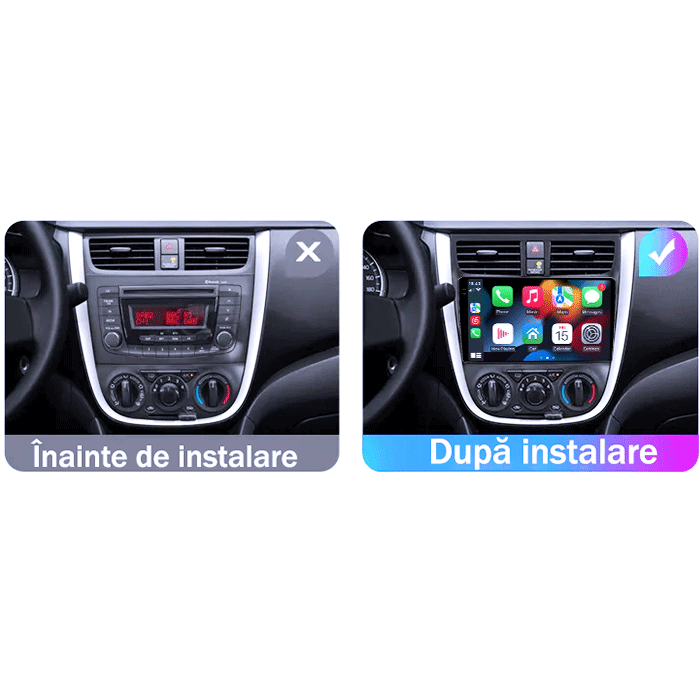 Navigatie dedicata Suzuki Celerio 2015-2018, 4GB RAM 64GB ROM, Procesor Qualcomm Octacore, Android 14, Rezolutie 2K, Display QLED 9", DSP, Carplay&Android Auto, SIM 4G [6]