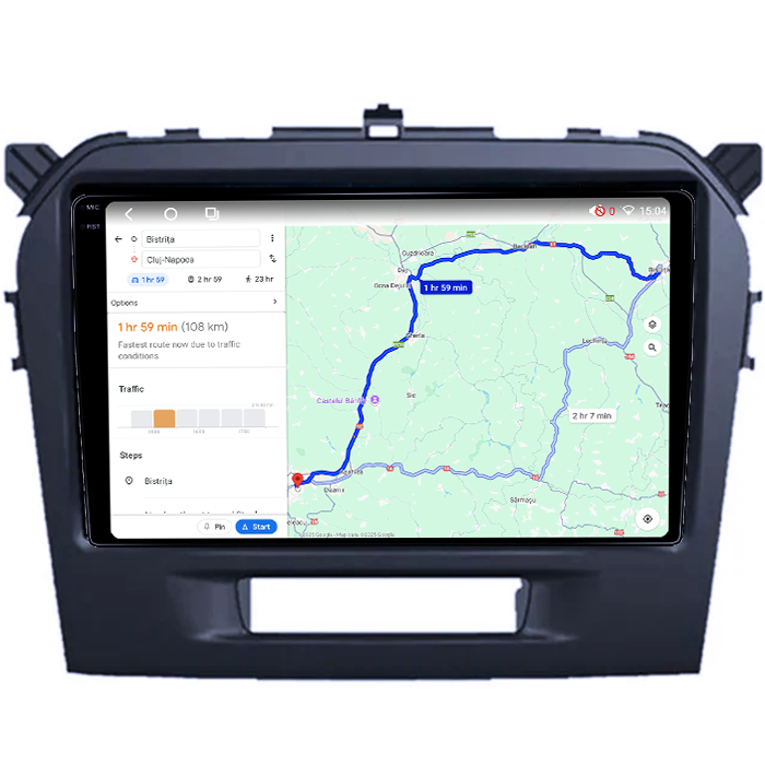 Navigatie dedicata Suzuki Grand Vitara 2016+, 4GB RAM 64GB ROM, Octacore, Android 14, Display QLED 1K 9", Carplay&Android Auto, SIM 4G, Ventilator Activ [4]