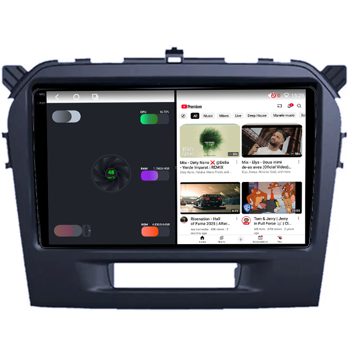 Navigatie dedicata Suzuki Grand Vitara 2016+, 4GB RAM 64GB ROM, Octacore, Android 14, Display QLED 1K 9", Carplay&Android Auto, SIM 4G, Ventilator Activ [3]