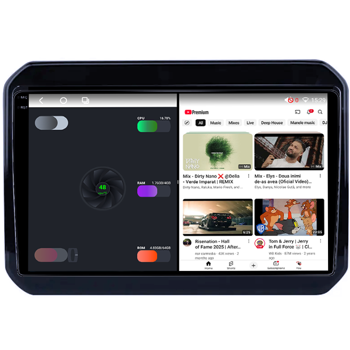 Navigatie dedicata Suzuki Ignis 2016-2020, 4GB RAM 64GB ROM, Octacore, Android 14, Display QLED 1K 9", Carplay&Android Auto, SIM 4G, Ventilator Activ [3]