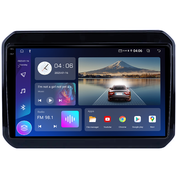 Navigatie dedicata Suzuki Ignis 2016-2020, 4GB RAM 64GB ROM, Quad Core, Display 9" QLED 1K, Carplay, Android 14, Bluetooth, Magazin Play, Suport Camere AHD [3]