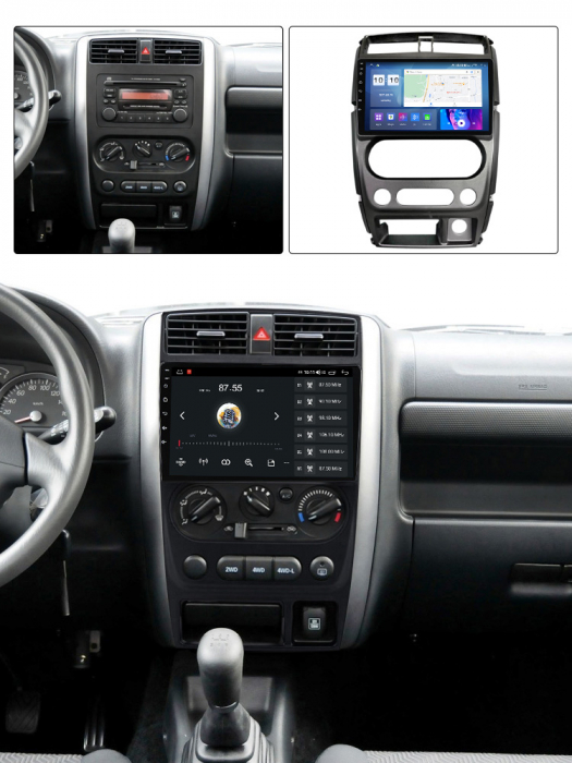 Navigatie dedicata Suzuki Jimny 2007-2012, 4 GB RAM 32 ROM, Android 13, Display QLED, 9", DSP, Carplay, Android Auto, Internet, Youtube , Waze , WI-FI , USB , Bluetooth [5]