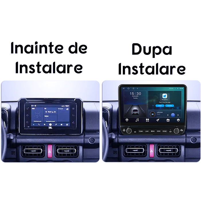 Navigatie dedicata Suzuki Jimny 2018-2020 Tesla cu butoane rotative model 2024, 4GB RAM 64GB ROM, Procesor Quadcore, Android 14, Display QLED 10", DSP, Carplay&Android Auto [6]