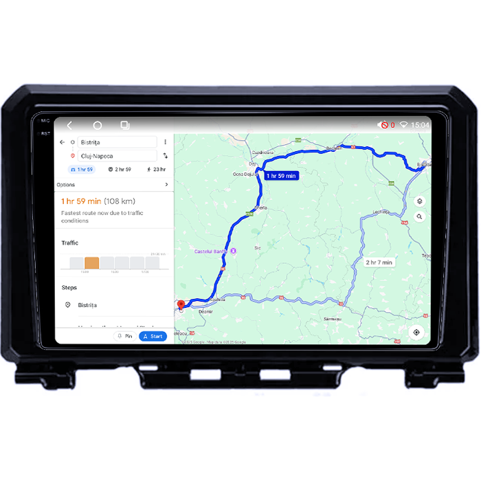 Navigatie dedicata Suzuki Jimny 2018-2020, 4GB RAM 32GB ROM, Octacore, Android 14, Display QLED 1K 9", DSP, Carplay&Android Auto, SIM 4G, Bluetooth, Ventilator Activ [6]
