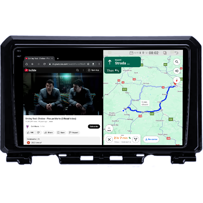 Navigatie dedicata Suzuki Jimny 2019, 4GB RAM 64GB ROM, Quad Core, Display 9" QLED 1K, Carplay, Android 14, Bluetooth, Magazin Play, Suport Camere AHD [6]