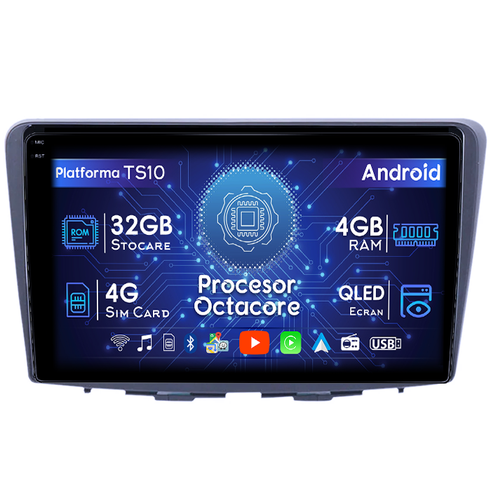 Navigatie dedicata Suzuki Kizashi 2009-2015, 4GB RAM 32GB ROM, Octacore, Android 14, Display QLED 1K 9", DSP, Carplay&Android Auto, SIM 4G, Bluetooth, Ventilator Activ [1]
