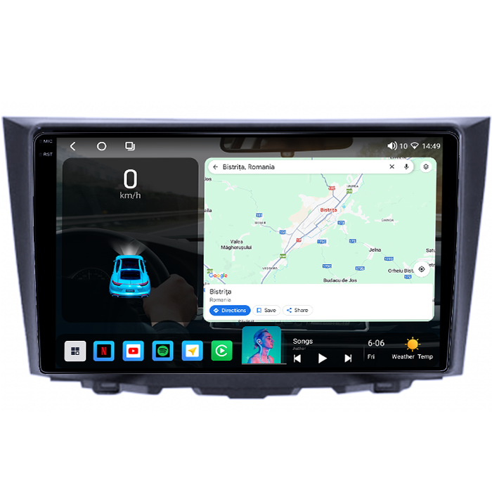 Navigatie dedicata Suzuki Kizashi 2009-2015, 8GB RAM 256GB ROM, Procesor Qualcomm Octacore, Android 14, Rezolutie 2K, Display QLED 9", DSP, Carplay&Android Auto, SIM 4G [3]