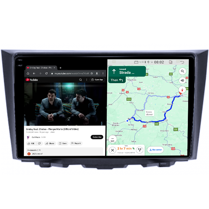 Navigatie dedicata Suzuki Kizashi 2009-2015, 4GB RAM 64GB ROM, Quad Core, Display 9" QLED 1K, Carplay, Android 14, Bluetooth, Magazin Play, Suport Camere AHD [5]