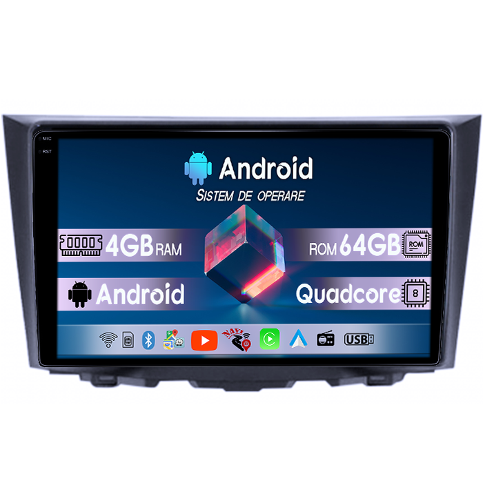 Navigatie dedicata Suzuki Kizashi 2009-2015, 4GB RAM 64GB ROM, Quad Core, Display 9" QLED 1K, Carplay, Android 14, Bluetooth, Magazin Play, Suport Camere AHD [1]