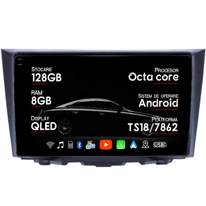 Navigatie dedicata Suzuki Kizashi 2009-2015, 8GB RAM 128GB ROM, Octacore, Platforma TS18, Android 14, Display QLED 9", Suporta camera 360", DSP, Carplay&Android Auto, SIM 4G, Ventilator Activ [1]