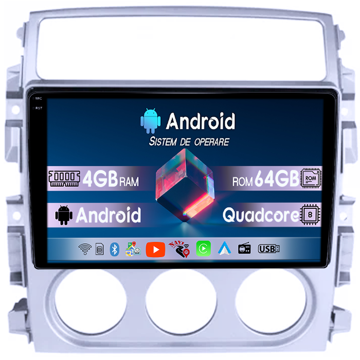 Navigatie dedicata Suzuki Liana 2004-2008, 4GB RAM 64GB ROM, Quad Core, Display 9" QLED 1K, Carplay, Android 14, Bluetooth, Magazin Play, Suport Camere AHD [1]