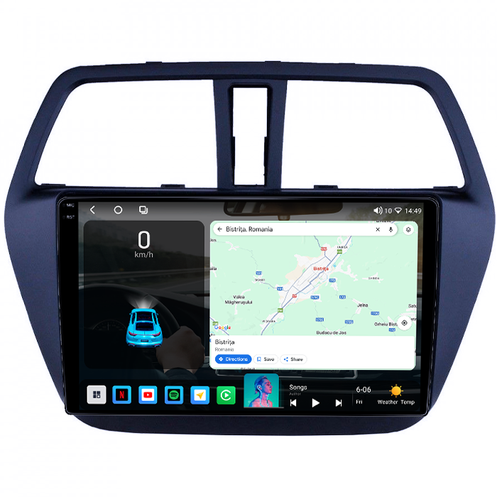 Navigatie dedicata Suzuki S-cross 2012-2016, 4GB RAM 64GB ROM, Octacore, Android 14, Display QLED 1K 9", DSP, Carplay, Android Auto, Internet, Youtube, Waze, WIFI, Bluetooth [2]