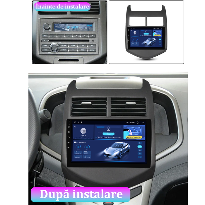 Navigatie dedicata Chevrolet Aveo 2012-2015, 4GB RAM 64GB ROM, Procesor Qualcomm Octacore, Android 15, Rezolutie 2K, Display QLED 9", DSP, Carplay&Android Auto, SIM [5]