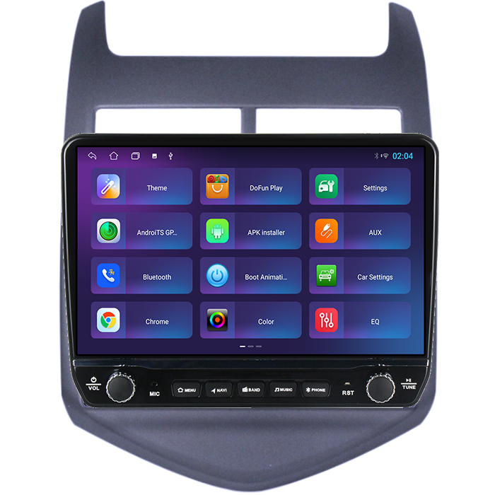 Navigatie dedicata Chevrolet Aveo 2012-2015 Tesla Cu Butoane Rotative Model 2024, 4GB RAM 64GB ROM, Procesor Quadcore, Android, Display QLED 10", DSP, Carplay&AndroidAuto [4]