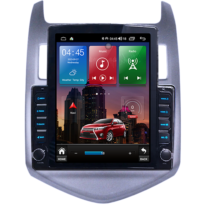 Navigatie dedicata Chevrolet Aveo 2012-2015 Tesla Style, Android, 9.7 inch , 8+128GB, Internet, Aplicatii, Waze, GPS [2]