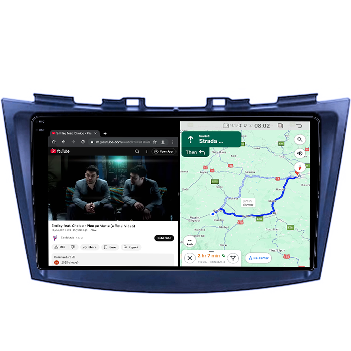 Navigatie dedicata Suzuki Swift 2010-2017, 4GB RAM 64GB ROM, Quad Core, Display 9" QLED 1K, Carplay, Android 14, Bluetooth, Magazin Play, Suport Camere AHD [3]