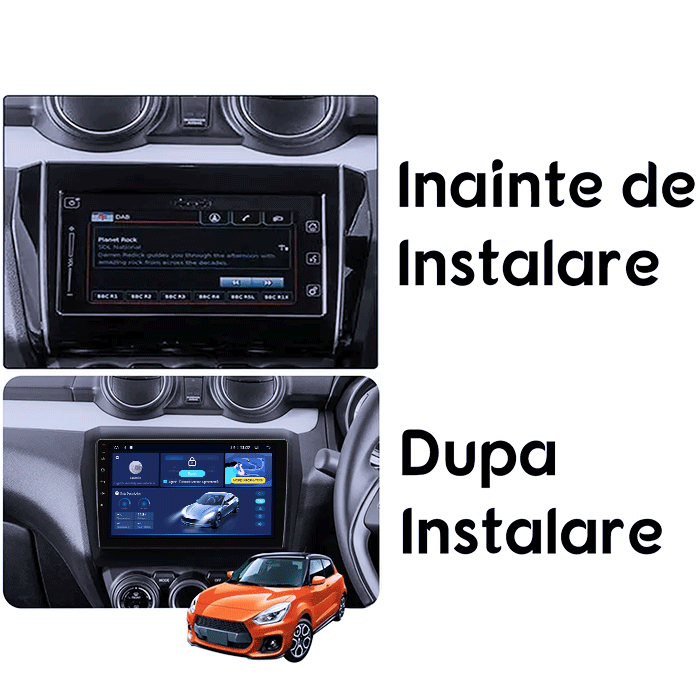 Navigatie dedicata Suzuki Swift 2016-2020, 4GB RAM 64GB ROM, Octacore, Android 14, Display QLED 1K 9", Carplay&Android Auto, SIM 4G, Ventilator Activ [5]