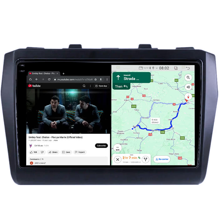 Navigatie dedicata Suzuki Swift 2017-2018, 4GB RAM 64GB ROM, Quad Core, Display 9" QLED 1K, Carplay, Android 14, Bluetooth, Magazin Play, Suport Camere AHD [5]