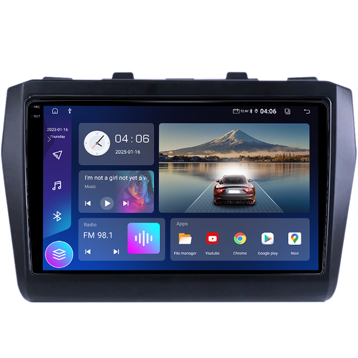 Navigatie dedicata Suzuki Swift 2017-2018, 8GB RAM 128GB ROM, Octacore, Platforma TS18, Android 14, Display QLED 9", Suporta camera 360", DSP, Carplay&Android Auto, SIM 4G, Ventilator Activ [2]