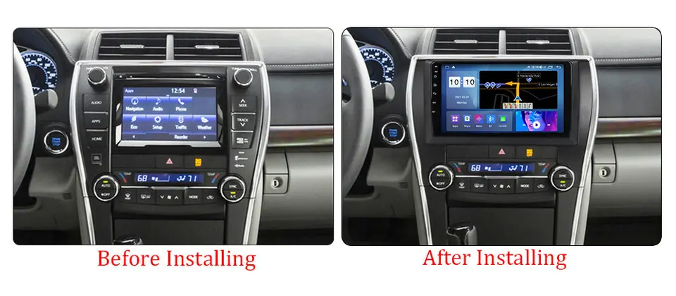 Navigatie dedicata Toyota Camry 2014-2017, 12GB RAM 256GB ROM, Android 14, Rezolutie 2K, Display QLED, 10", DSP, Carplay, Android Auto, Internet, Youtube, Waze, Wi Fi, USB [5]
