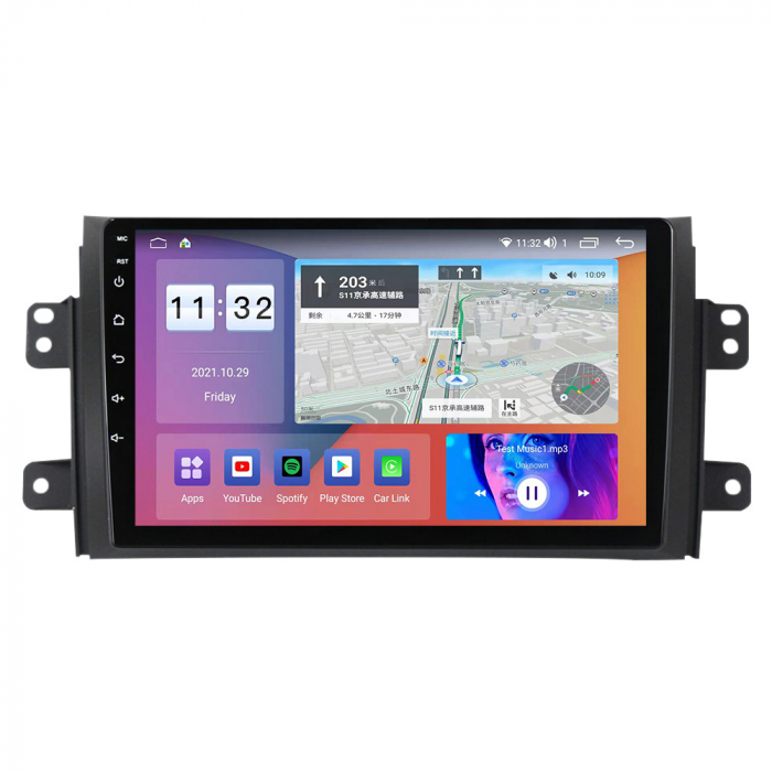 Navigatie dedicata Suzuki SX4 2006-2014, 4GB RAM 64GB ROM, Octacore, Android 13, Display QLED 9", DSP, Carplay&Android Auto, SIM 4G, Ventilator Activ [2]