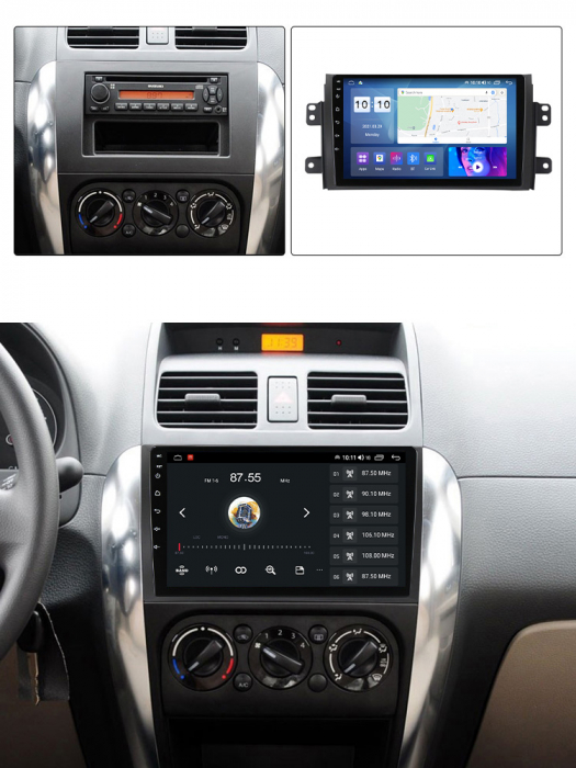 Navigatie dedicata Suzuki SX4 2006-2014, 4GB RAM 64GB ROM, Octacore, Android 13, Display QLED 9", DSP, Carplay&Android Auto, SIM 4G, Ventilator Activ [7]