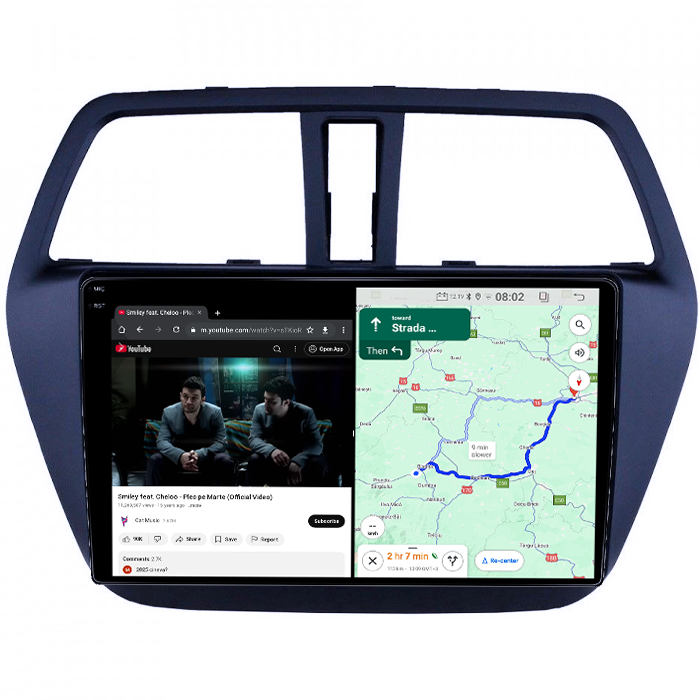 Navigatie dedicata Suzuki SX4 2014 S Cross, 4GB RAM 64GB ROM, Quad Core, Display 9" QLED 1K, Carplay, Android 14, Bluetooth, Magazin Play, Suport Camere AHD [4]