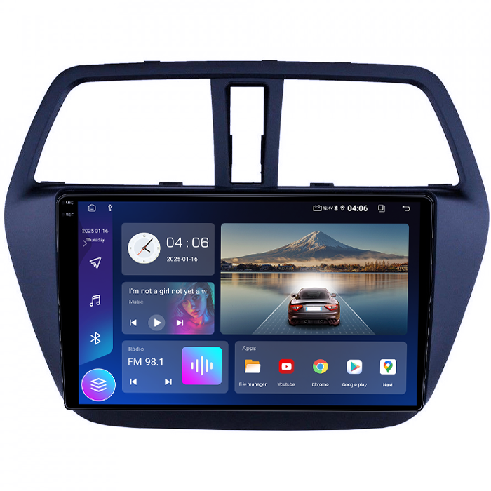 Navigatie dedicata Suzuki SX4 2014 S Cross, 4GB RAM 64GB ROM, Quad Core, Display 9" QLED 1K, Carplay, Android 14, Bluetooth, Magazin Play, Suport Camere AHD [2]