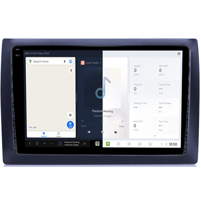 Navigatie dedicata Fiat Stilo 2010 DUDU3, 4GB RAM 64GB ROM, Octacore, Platforma 8581, Android, Display QLED 9", DSP, Carplay&AndroidAuto [2]