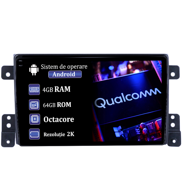 Navigatie dedicata Suzuki Vitara 2005-2015, 4GB RAM 64GB ROM, Procesor Qualcomm Octacore, Android 14, Rezolutie 2K, Display QLED 9", DSP, Carplay&Android Auto, SIM 4G [1]