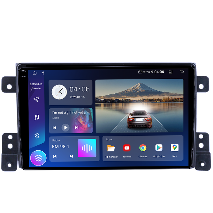Navigatie dedicata Suzuki Vitara 2005-2015, 4GB RAM 64GB ROM, Quad Core, Display 9" QLED 1K, Carplay, Android 14, Bluetooth, Magazin Play, Suport Camere AHD [1]