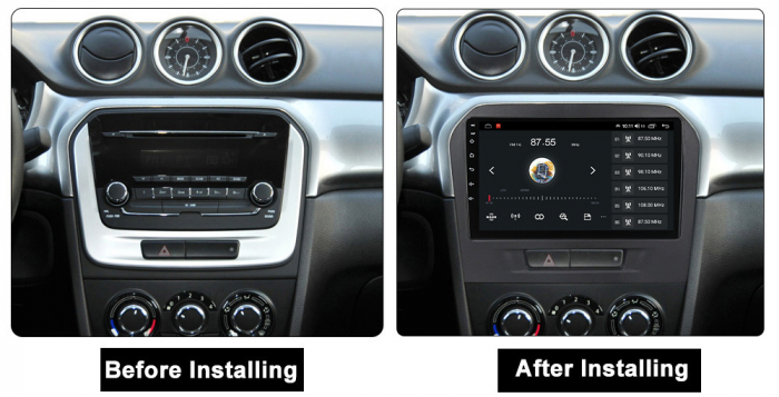 Navigatie dedicata Suzuki Vitara 2014-2018, 4 GB RAM 32 ROM, Android 13, Display QLED, 9", DSP, Carplay, Android Auto, Internet, Youtube , Waze , WI-FI , USB , Bluetooth [5]