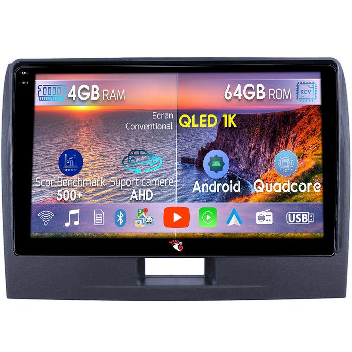 Navigatie dedicata Suzuki Wagonr 2010-2018, 4GB RAM 64GB ROM, Octacore, Android 14, Display QLED 1K 9", Carplay&Android Auto, SIM 4G, Ventilator Activ [1]