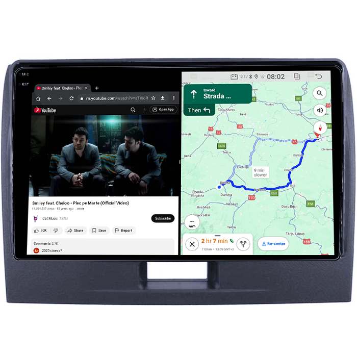 Navigatie dedicata Suzuki Wagonr 2010-2018, 4GB RAM 64GB ROM, Quad Core, Display 9" QLED  Carplay, Android 14, Bluetooth, Magazin Play, Suport Camere AHD [4]