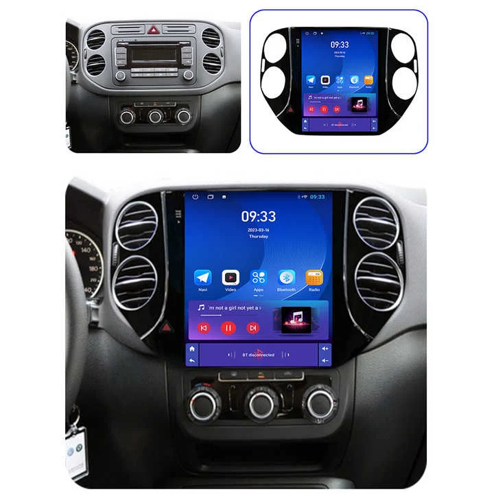 Navigatie Dedicata Tesla Integrat Volkswagen Tiguan 2010-2016, 2GB RAM 32GB ROM, Quadcore, Android, Display QLED 9.7", DSP, Carplay&AndroidAuto [6]