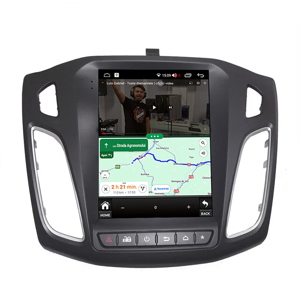 Navigatie Dedicata Tesla Integrat Ford Focus 2011-2018, 2GB RAM 32GB ROM, Quadcore, Android, Display QLED 9.7", DSP, Carplay&AndroidAuto [4]