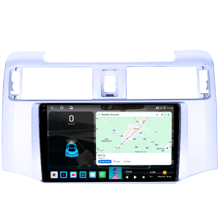 Navigatie dedicata Toyota 4Runner 2009-2017, 4GB RAM 64GB ROM, Octacore, Android 14, Display QLED 1K 9", Carplay&Android Auto, SIM 4G, Ventilator Activ [2]