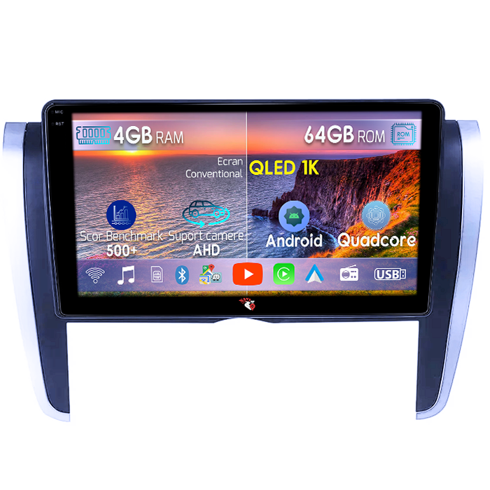Navigatie dedicata Toyota Allion 2007-2020,4GB RAM 64GB ROM, Octacore, Android 14, Display QLED 1K 9", Carplay&Android Auto, SIM 4G, Ventilator Activ [1]