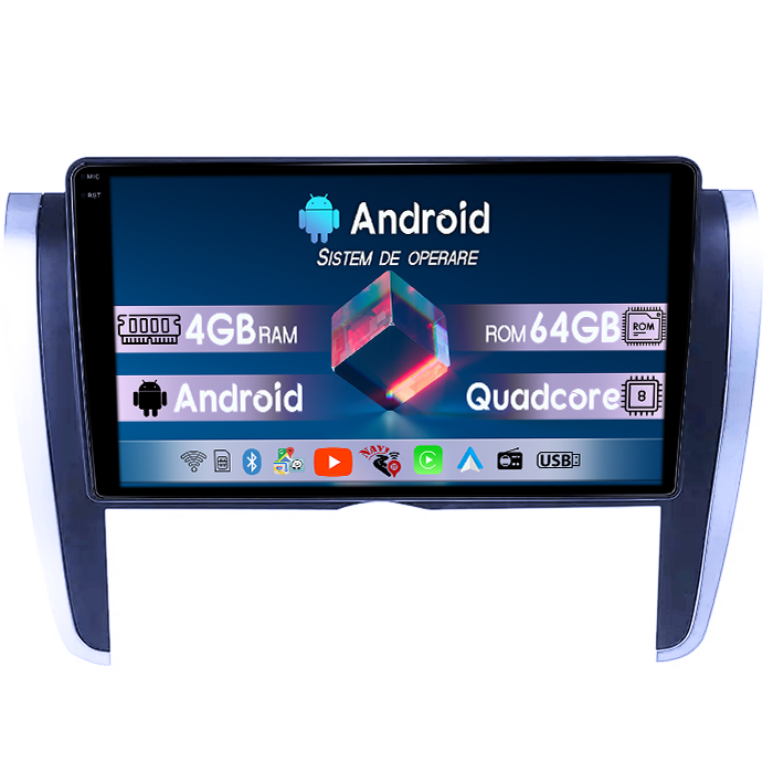Navigatie dedicata Toyota Allion 2007-2020, 4GB RAM 64GB ROM, Quad Core, Display 9" QLED 1K, Carplay, Android 14, Bluetooth, Magazin Play, Suport Camere AHD [4]