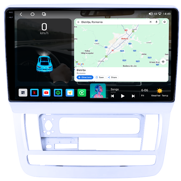 Navigatie dedicata Toyota Alphard 2002-2008, 4GB RAM 64GB ROM, Octacore, Android 14, Display QLED 1K 9", Carplay&Android Auto, SIM 4G, Ventilator Activ [2]
