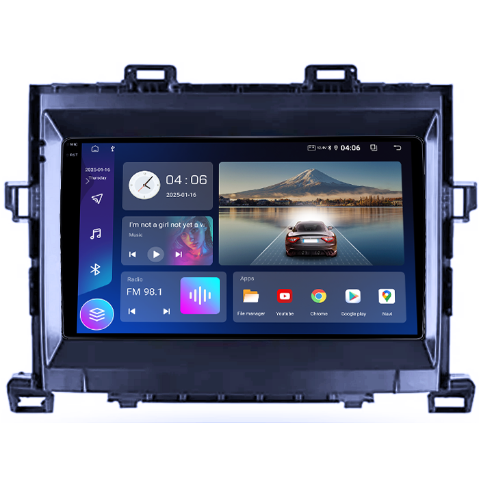 Navigatie dedicata Toyota Alphard 2008-2014, 8GB RAM 128GB ROM, Octacore, Platforma TS18, Android 14, Display QLED 9", Suporta camera 360", DSP, Carplay&Android Auto, SIM 4G, Ventilator Activ [4]