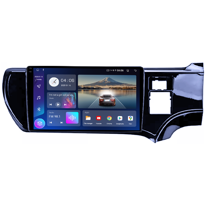 Navigatie dedicata Toyota Aqua 2011-2017 Right, 4GB RAM 64GB ROM, Quad Core, Display 9" QLED 1K, Carplay, Android 14, Bluetooth, Magazin Play, Suport Camere AHD [2]
