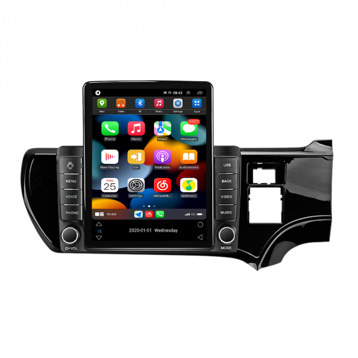 Navigatie dedicata Toyota Aqua 2011-2017 Right ,Tesla Style, ANDROID 13,Carplay&Android Auto, 10 inch , 8+128GB, Internet, Aplicatii, Waze, GPS [2]