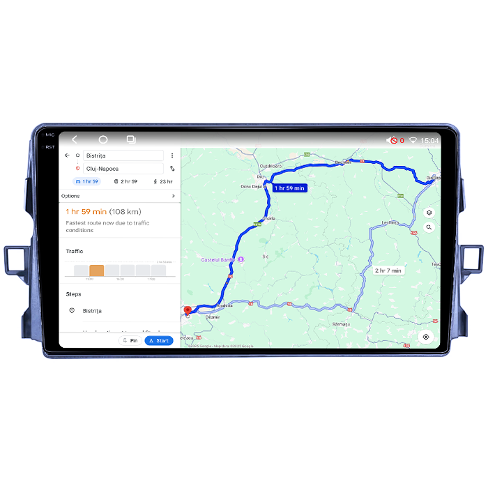 Navigatie dedicata Toyota Auris 2006-2011, 4GB RAM 64GB ROM, Octacore, Android 14, Display QLED 1K 9", Carplay&Android Auto, SIM 4G, Ventilator Activ [4]
