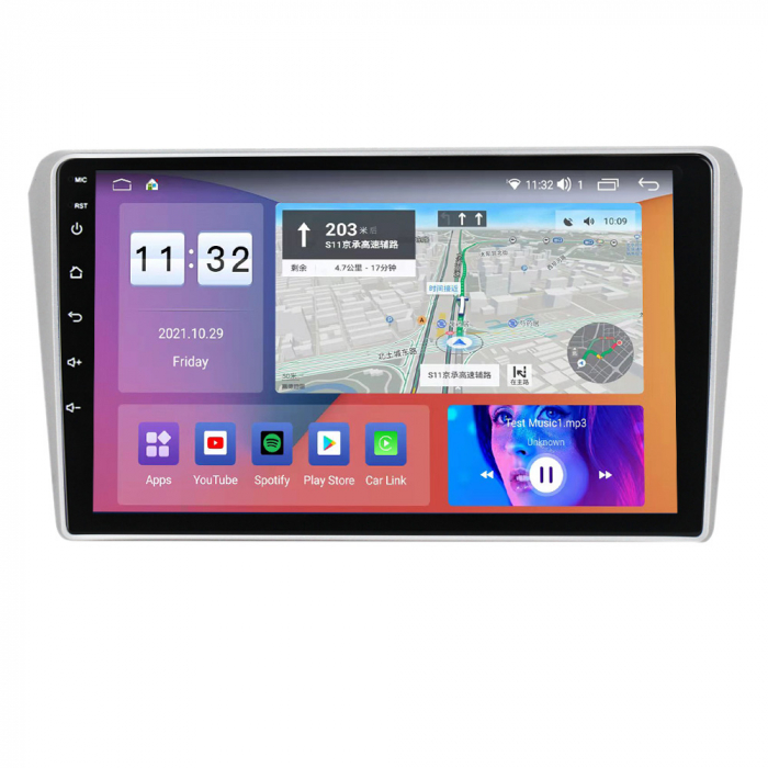 Navigatie dedicata Toyota Avensis T25 2002-2008, 4 GB RAM 32 ROM, Android 13, Display QLED, 9", DSP, Carplay, Android Auto, Internet, Youtube, Waze, WI-FI, USB, Bluetooth [2]