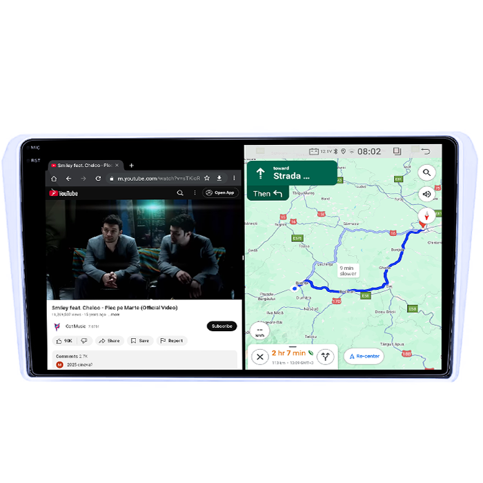 Navigatie dedicata Toyota Avensis 2002-2008 Silver, 4GB RAM 64GB ROM, Quad Core, Display 9" QLED 1K, Carplay, Android 14, Bluetooth, Magazin Play, Suport Camere AHD [10]