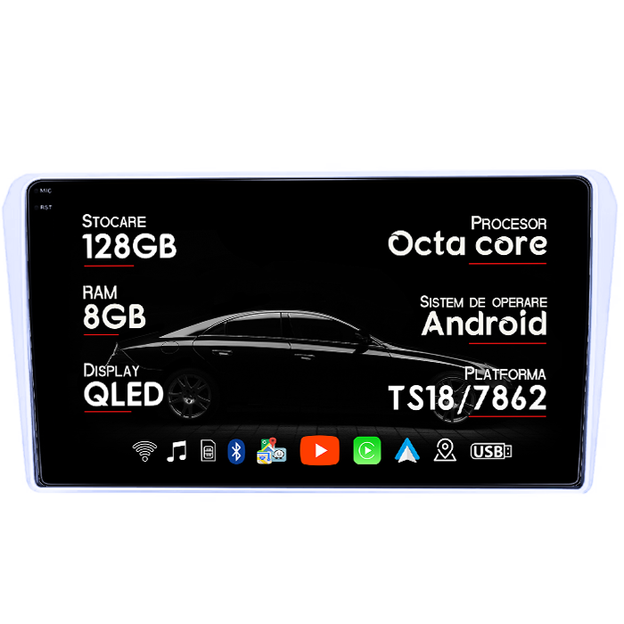 Navigatie dedicata Toyota Sienna 2009-2014, 8GB RAM 128GB ROM, Octacore, Platforma TS18, Android 14, Display QLED 9", Suporta camera 360", DSP, Carplay&Android Auto, SIM 4G, Ventilator Activ [1]
