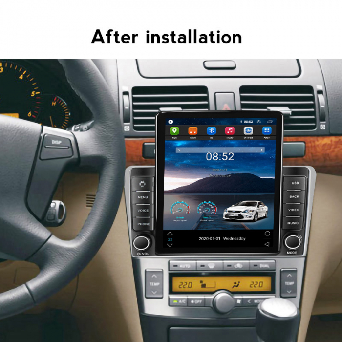 Navigatie dedicata Toyota Avensis T25 2002-2008,Tesla Style, ANDROID 13,Carplay&Android Auto, 10 inch , 8+128GB, Internet, Aplicatii, Waze, GPS [4]