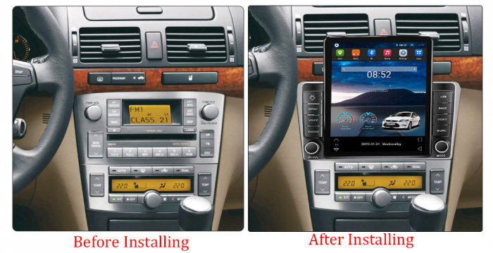 Navigatie dedicata Toyota Avensis T25 2002-2008,Tesla Style, ANDROID 13,Carplay&Android Auto, 10 inch , 8+128GB, Internet, Aplicatii, Waze, GPS [3]